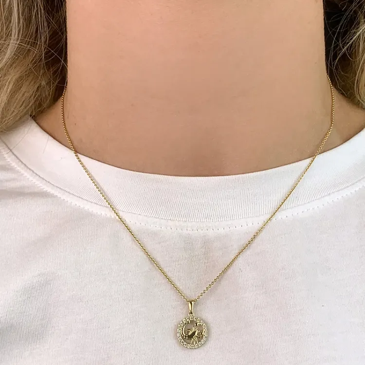 sterrenbeeld schorpioen hanger in 8 karaat goud - Gold Collection
