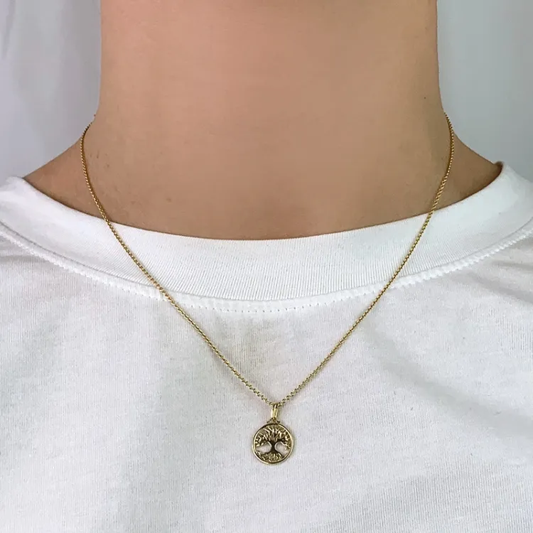 11,5 mm boom van het leven hanger in 8 karaat goud - Gold Collection