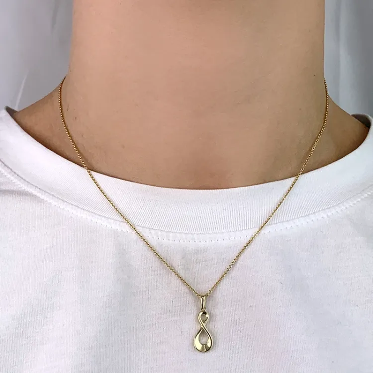 infinity hanger in 8 karaat goud - Gold Collection