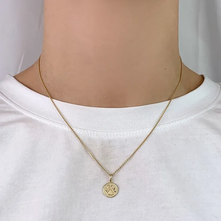 poot hanger in 8 karaat goud - Gold Collection