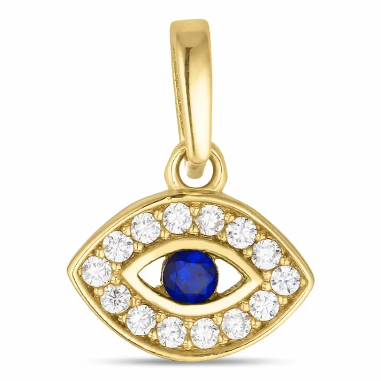 ogen zirkoon hanger in 8 karaat goud - Gold Collection