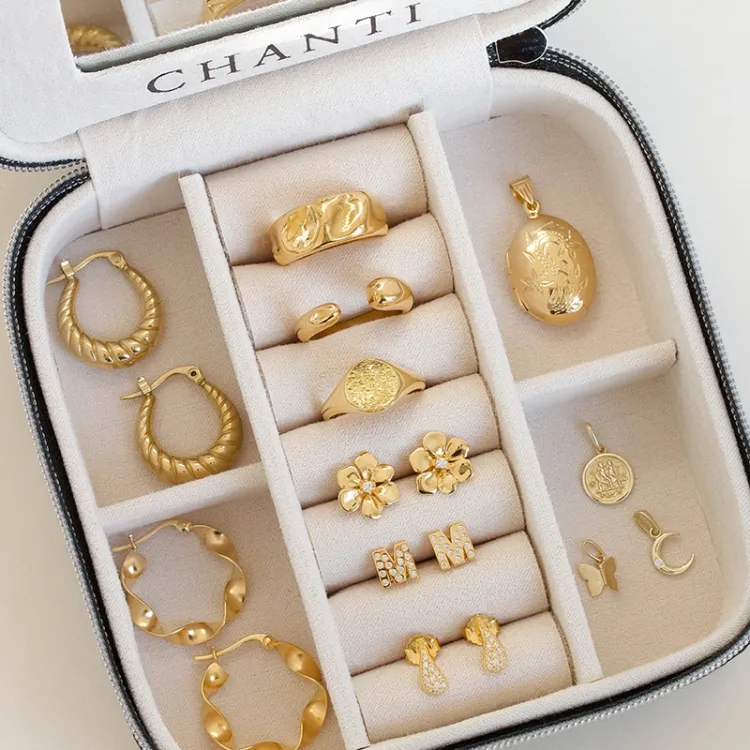 maan zirkoon hanger in 8 karaat goud - Gold Collection