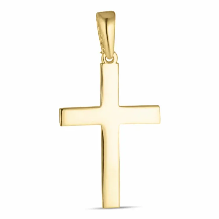 13 x 19 mm kruis hanger in 8 karaat goud