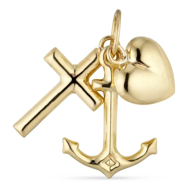 geloof-hoop-liefde hanger in 9 karaat goud - Amoré
