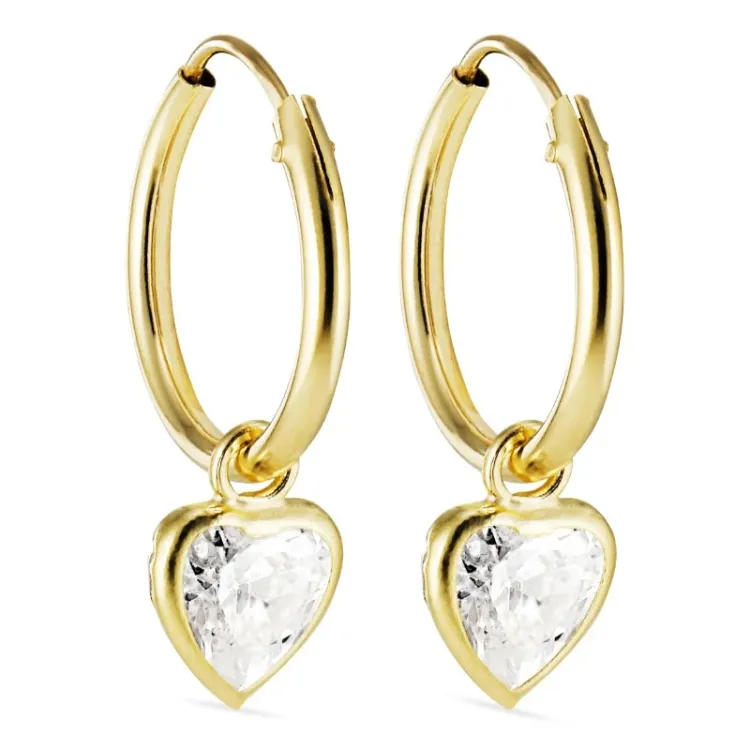 12 mm hart creool in 9 karaat goud - Gold Collection