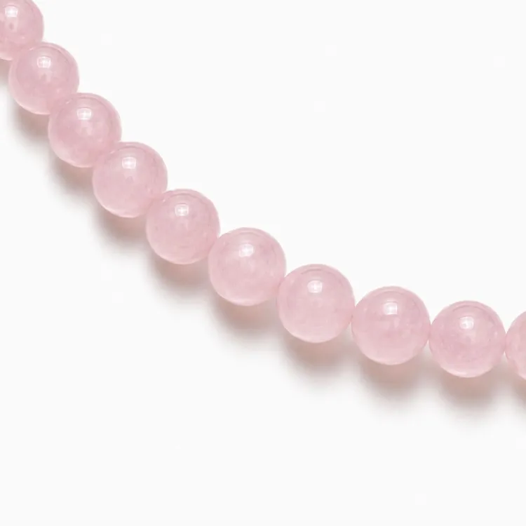 roze kwarts armband in verguld staal - AURA
