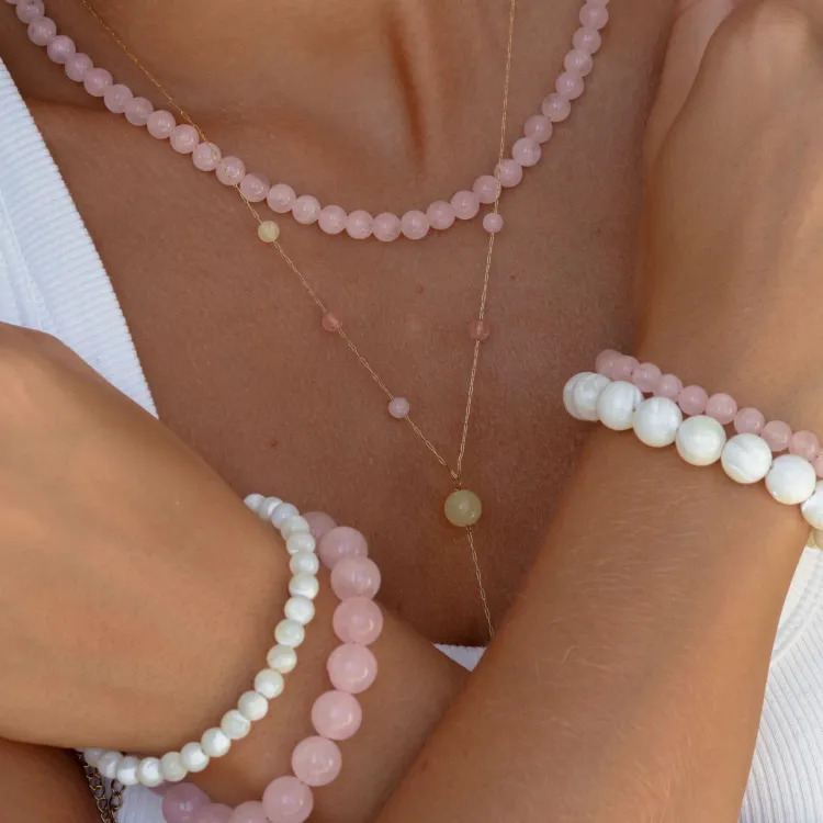 caledoniet Y-ketting in verguld staal - AURA