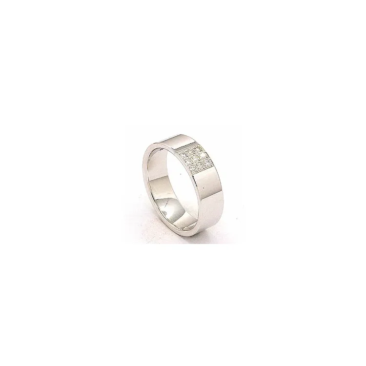 diamant trouwring in 14 karaat witgoud 0,149 ct
