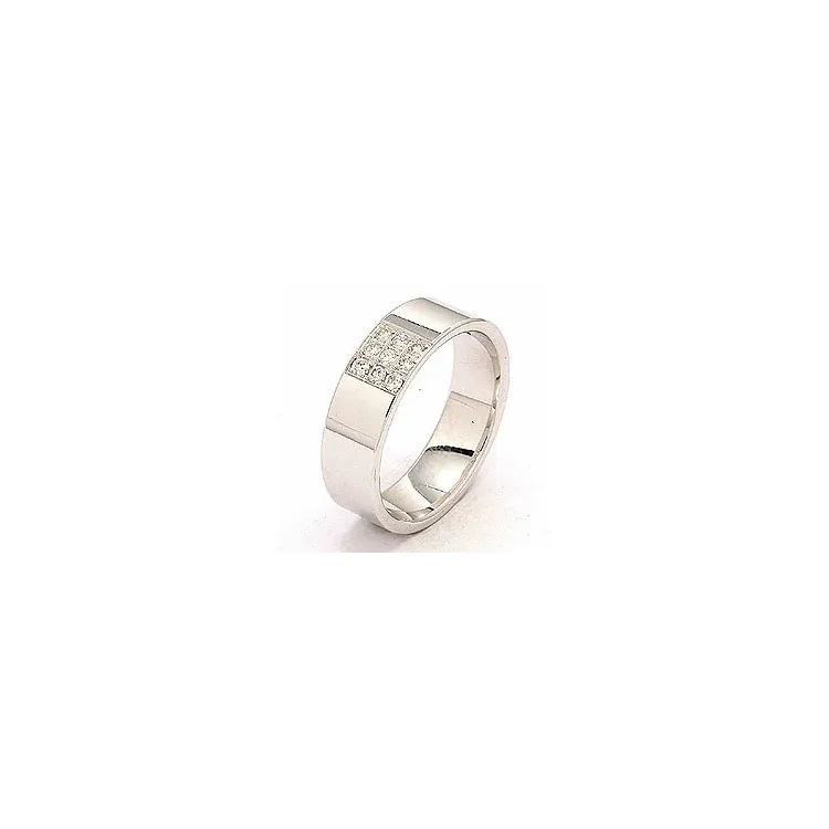 diamant trouwring in 14 karaat witgoud 0,149 ct