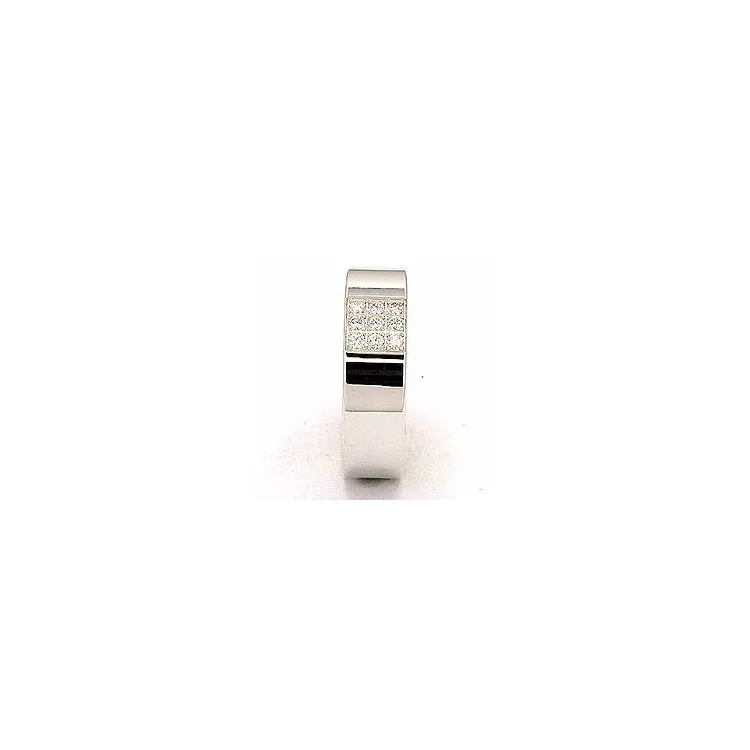 diamant trouwring in 14 karaat witgoud 0,149 ct