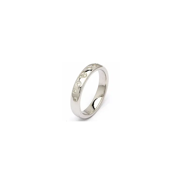 Trouwring in zilver 0,13 ct