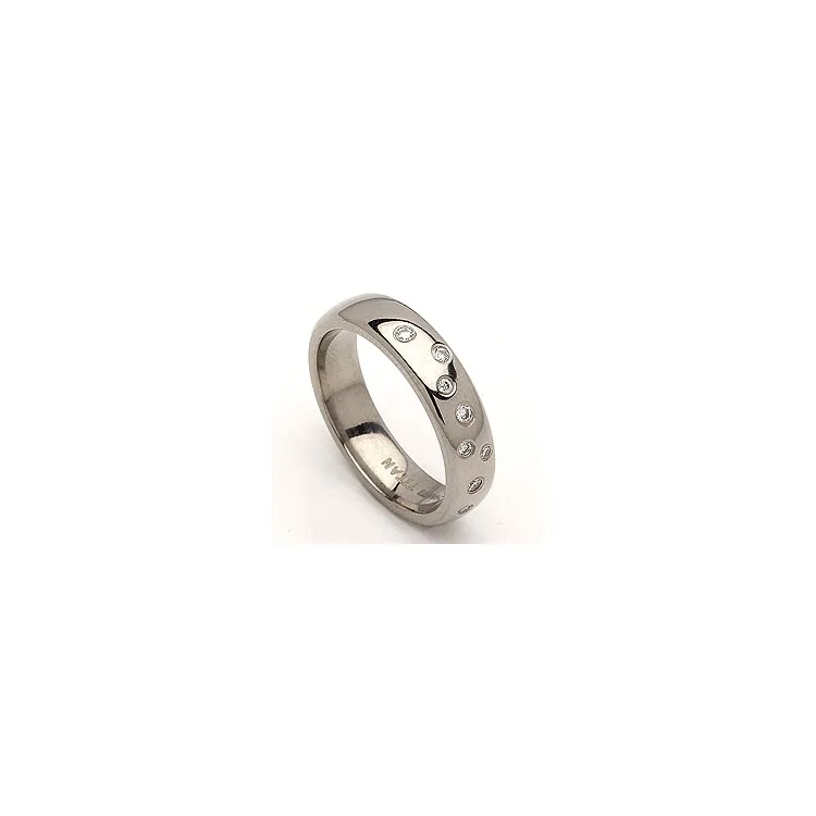 Trouwring in titanium 0,126 ct