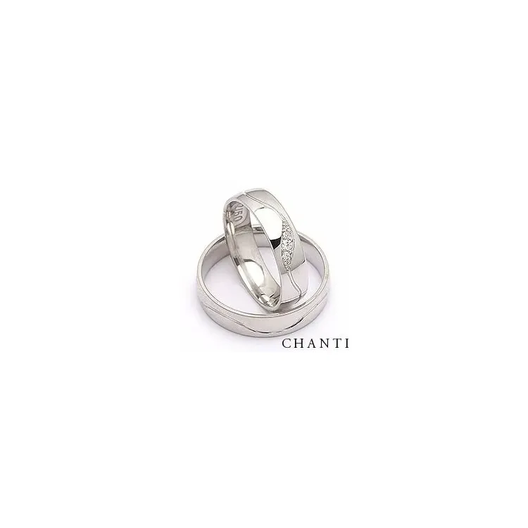 Trouwringen in zilver 0,036 ct