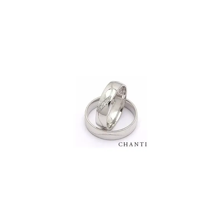 Trouwringen in zilver 0,036 ct