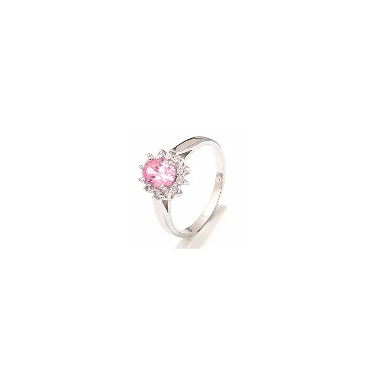 Rozet ring in gerodineerd zilver