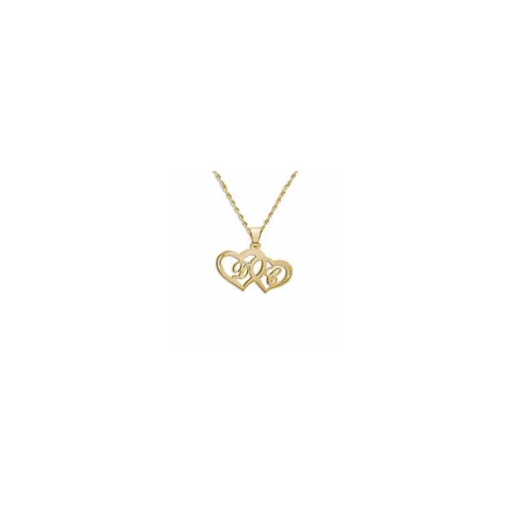 Naamkettingen met hanger in verguld zilver