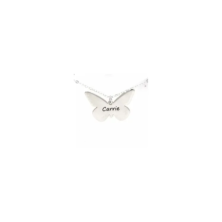 Zilver Naamkettingen met hanger in zilver