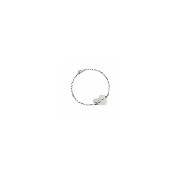 Hart armband met naam in zilver