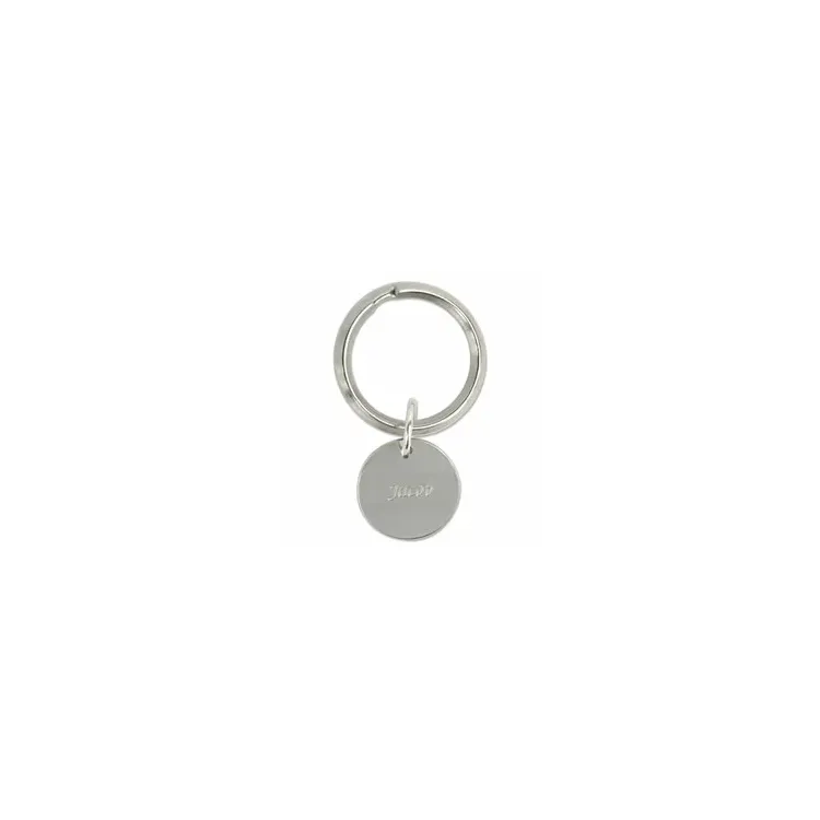 sleutelhanger met naam in metaal en zilver