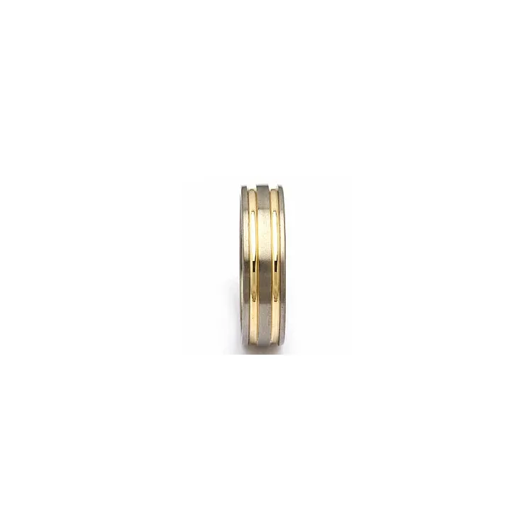 Trouwring in titanium en goud