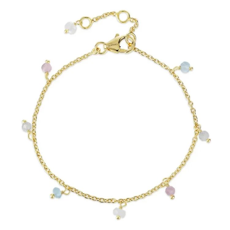 steen armband in verguld sterlingzilver  x   - Loom Stones