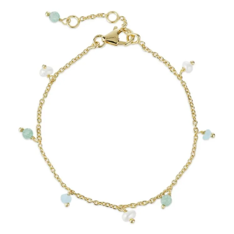 steen armband in verguld sterlingzilver  x   - Loom Stones