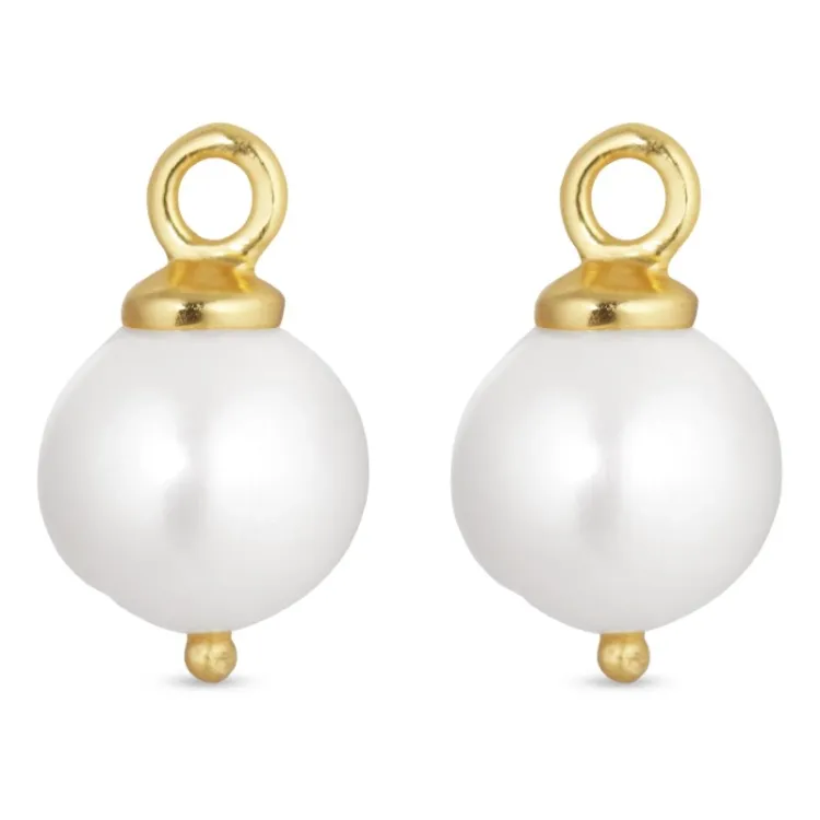 8 mm parel hangers voor oorbellen in verguld zilver - Mix & Match