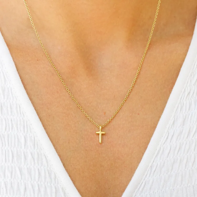 letter t hanger met ketting in verguld sterlingzilver - My Letter