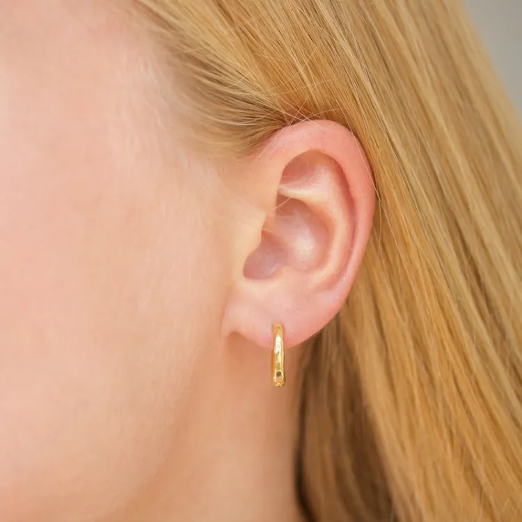 14 mm creool in verguld zilver