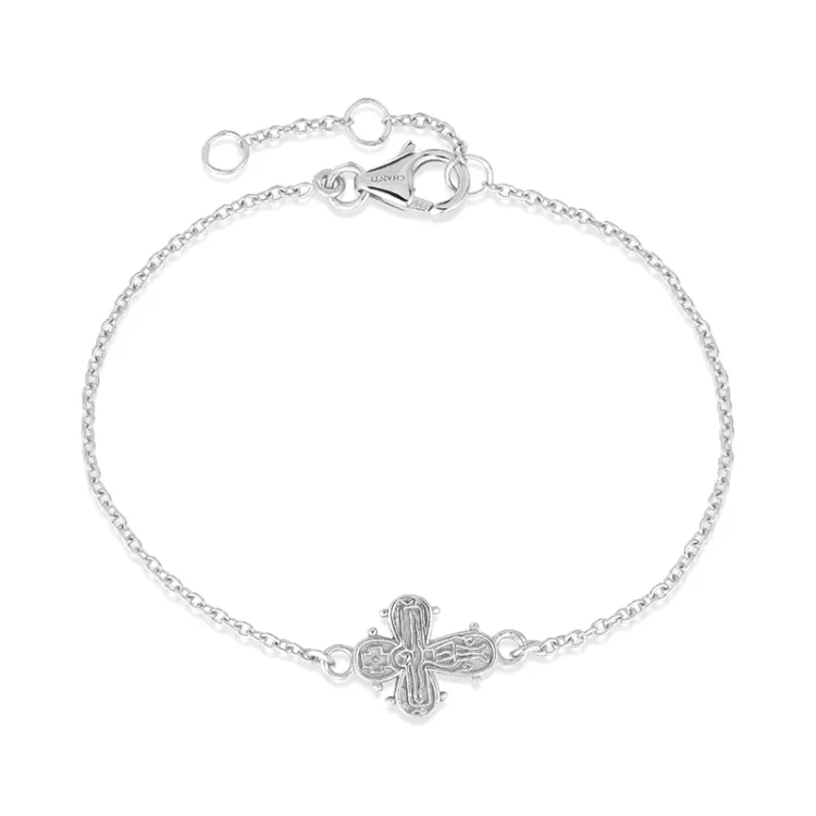12 x 10,5 mm dagmarkruis armband in zilver - Amoré