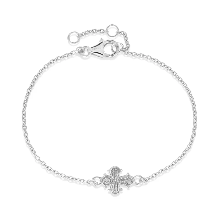 10 x 8,5 mm dagmarkruis armband in zilver - Amoré