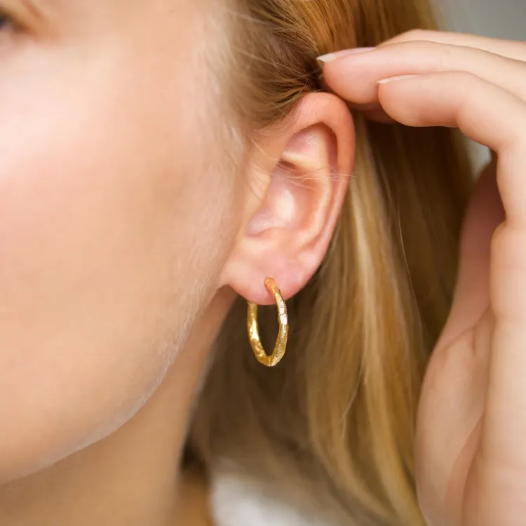 20 mm creool in verguld zilver