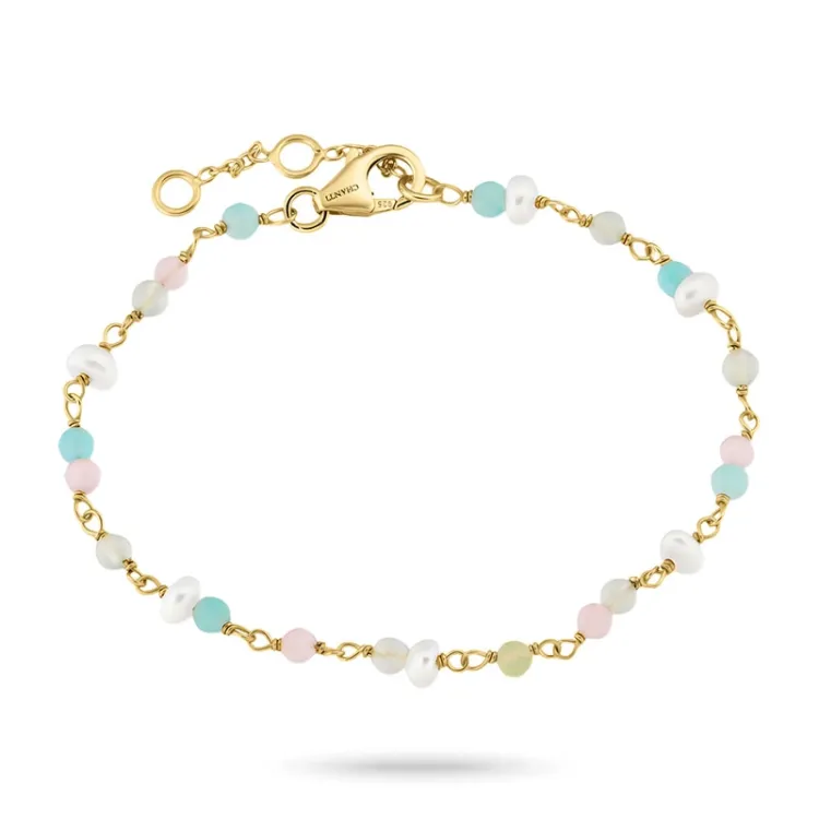 veelkleurig armband in verguld sterlingzilver - Loom Stones