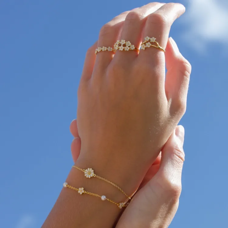 margriet parel armband in verguld sterlingzilver