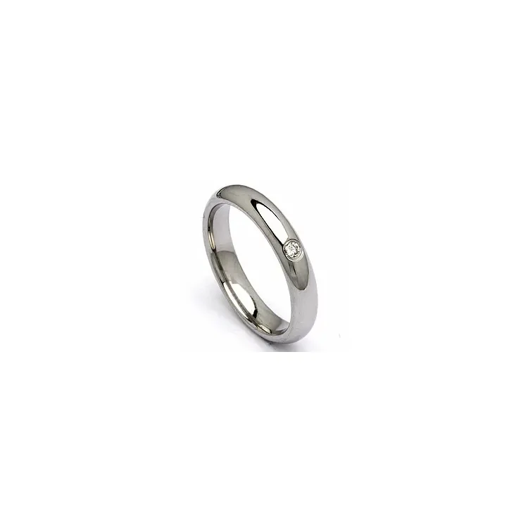 Trouwring in staal 0,05 ct