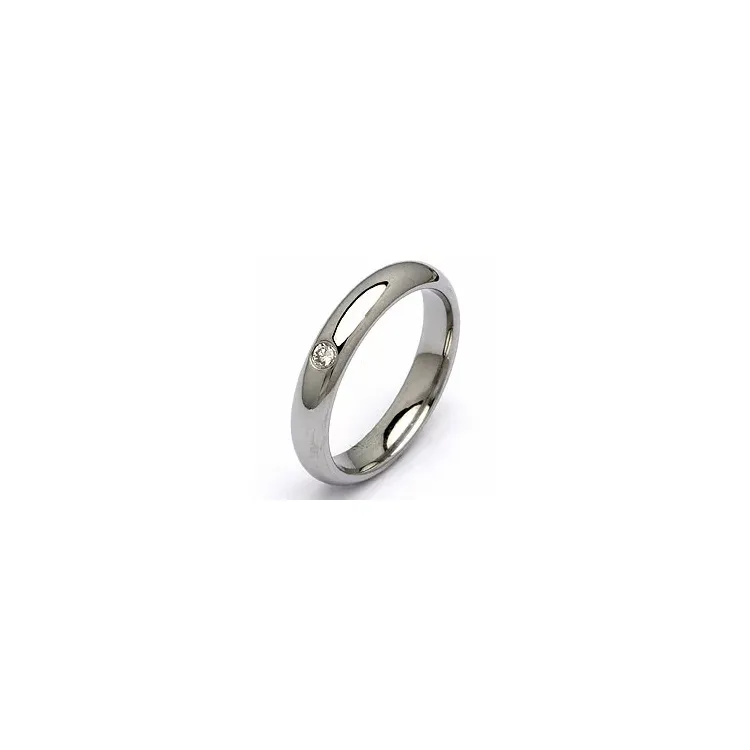 Trouwring in staal 0,05 ct