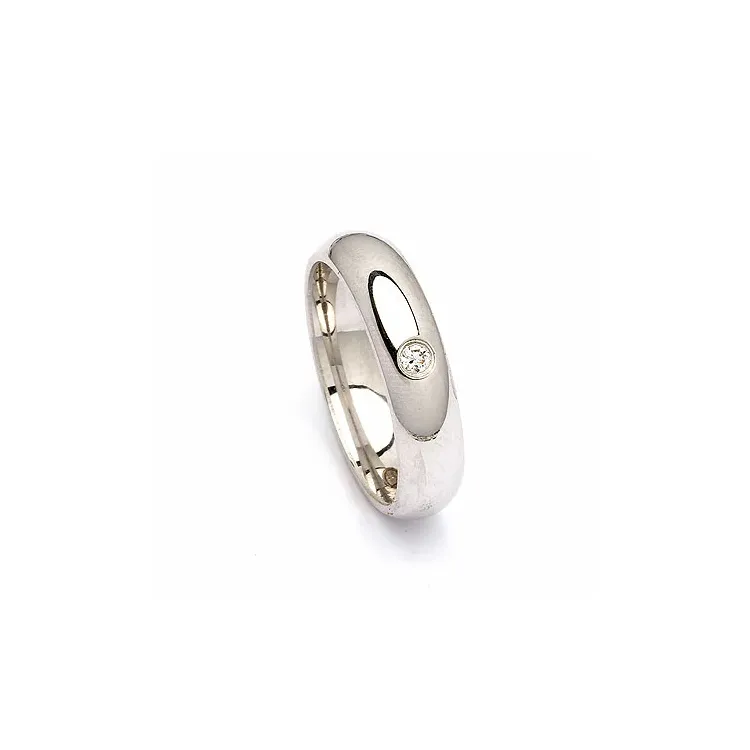 Trouwring in zilver 0,05 ct
