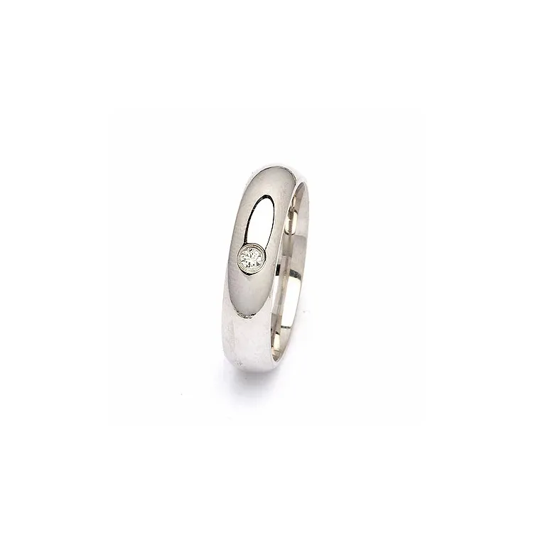 Trouwring in zilver 0,05 ct