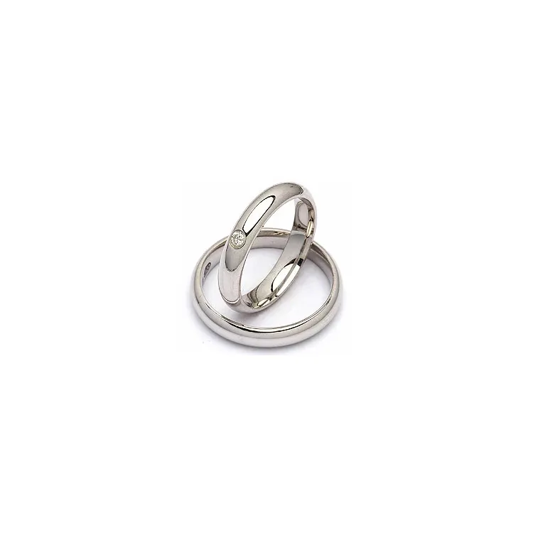 Trouwringen in zilver 0,05 ct