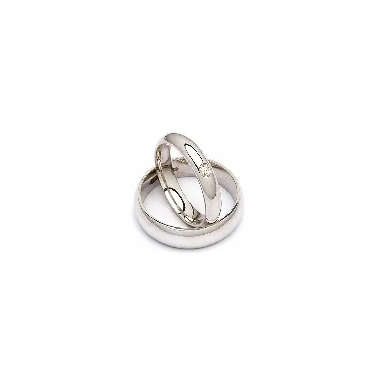 Trouwringen in zilver 0,05 ct