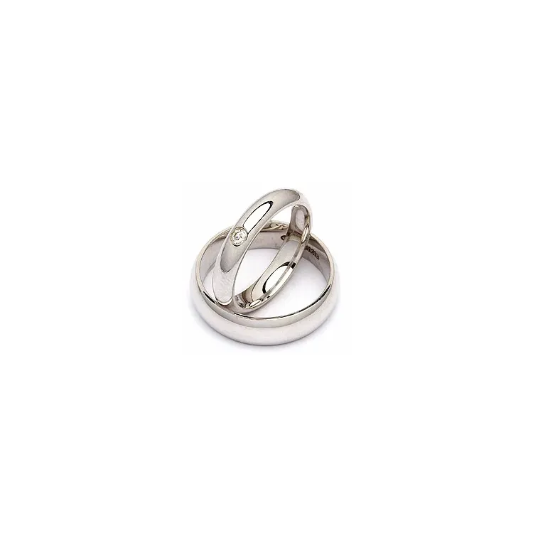 Trouwringen in zilver 0,05 ct