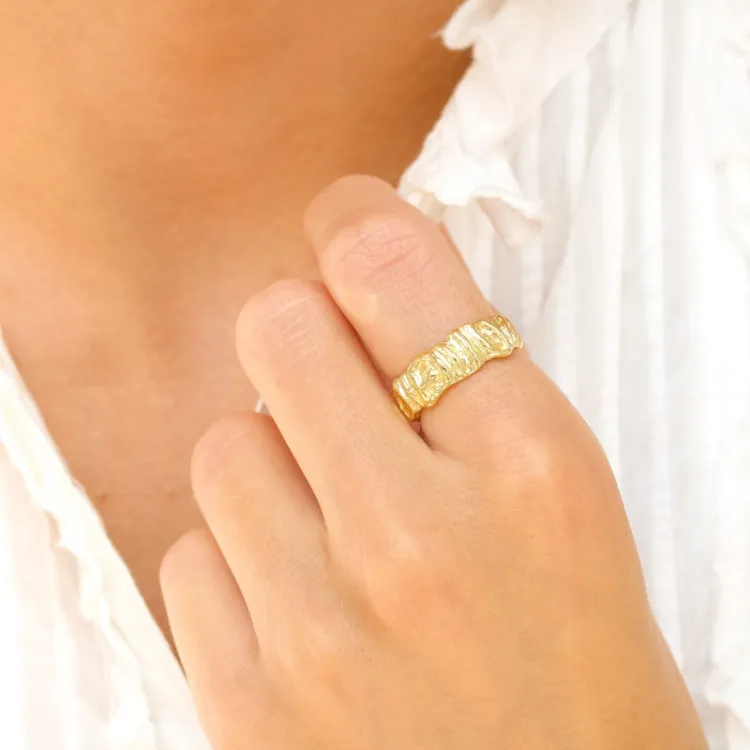 ring in verguld messing - Eliné