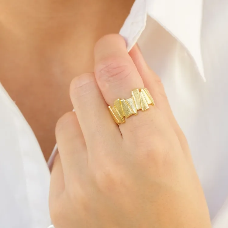 ring in verguld messing - Eliné