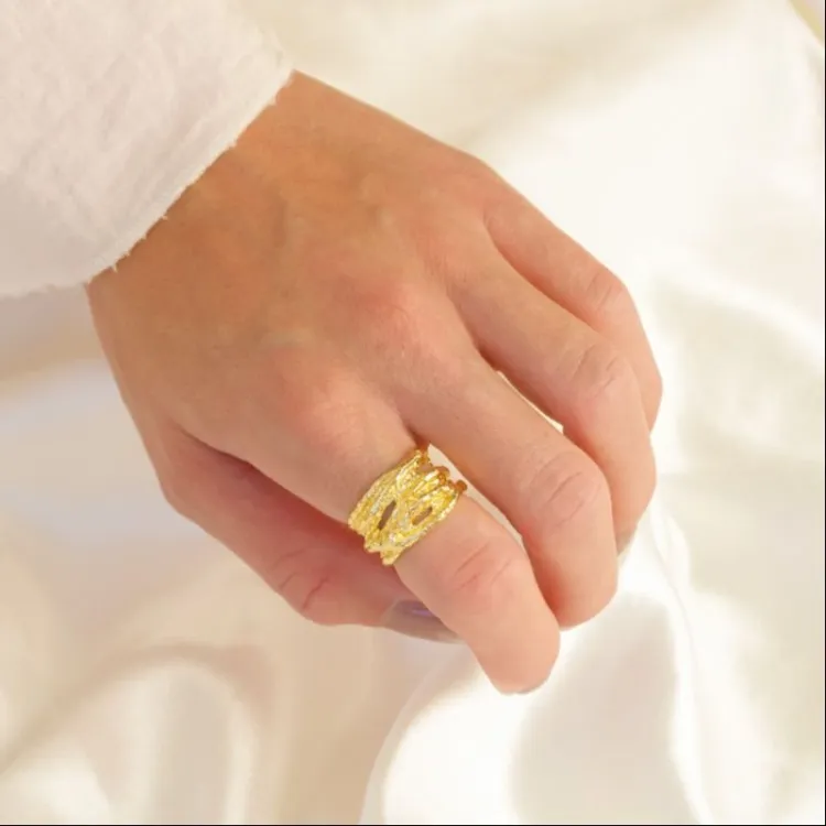 ring in verguld messing - Eliné