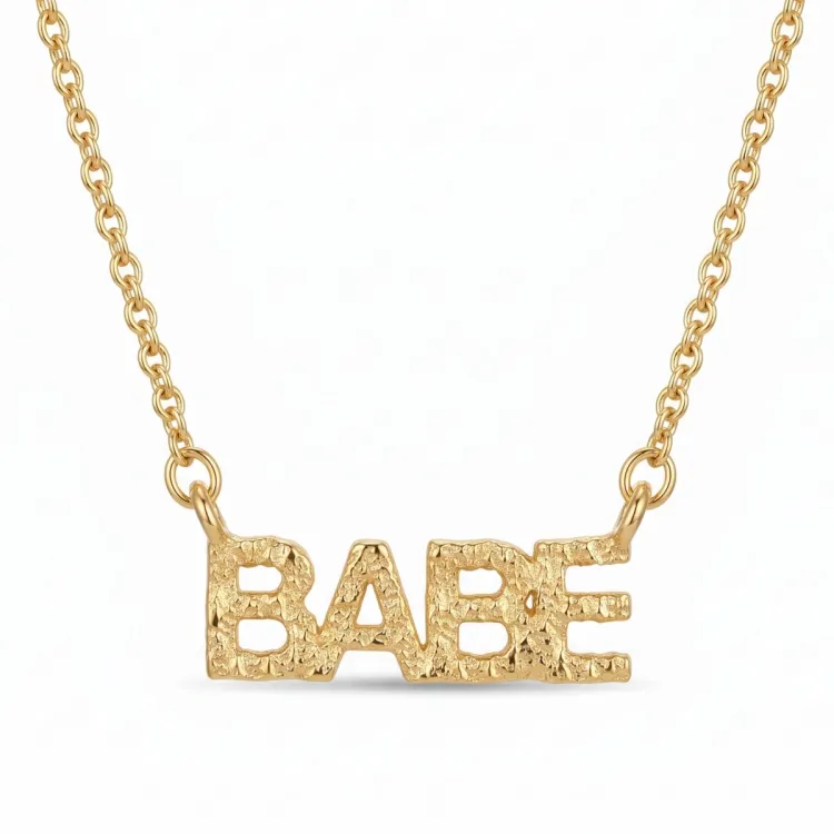 babe ketting in verguld messing