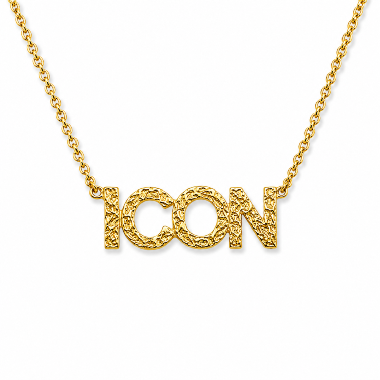 icon ketting in verguld messing - Eliné