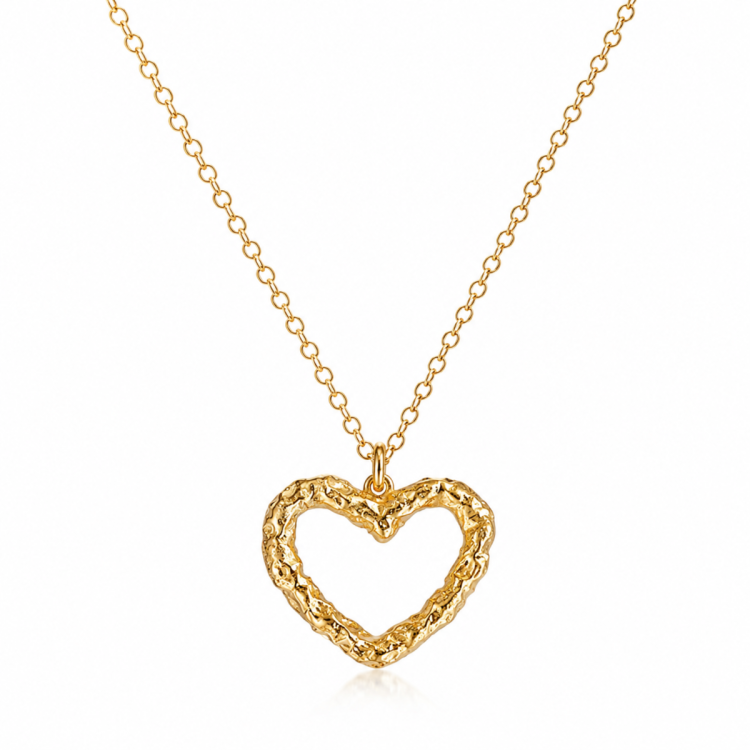 hart ketting in verguld messing - Eliné