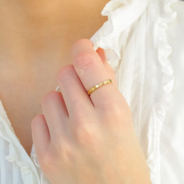 waterproof ring in verguld staal - OCEANA