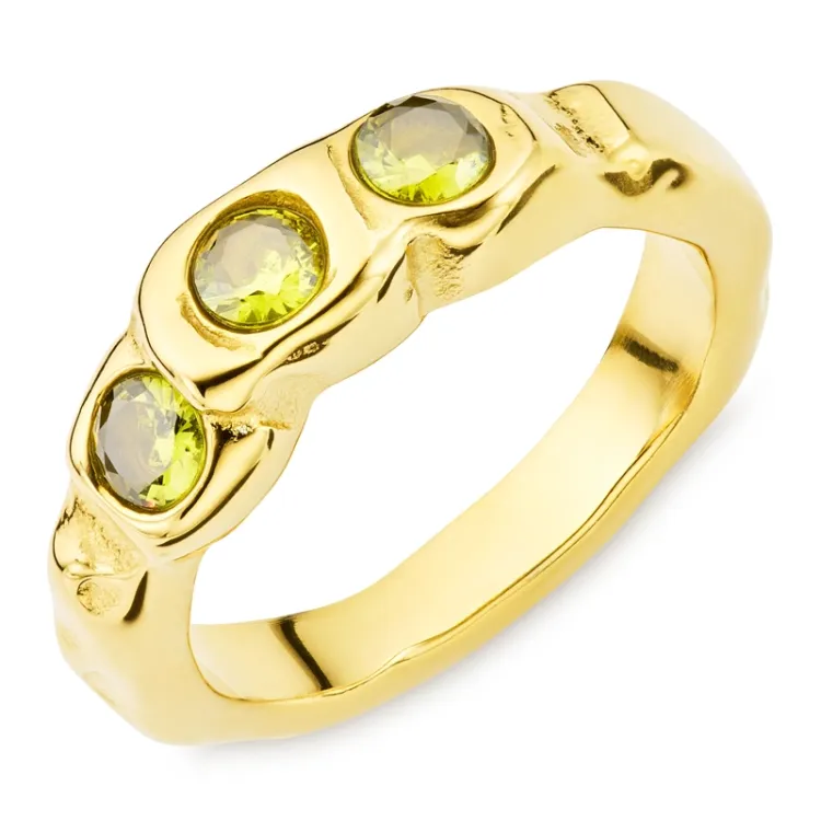 waterproof ring in verguld staal - OCEANA