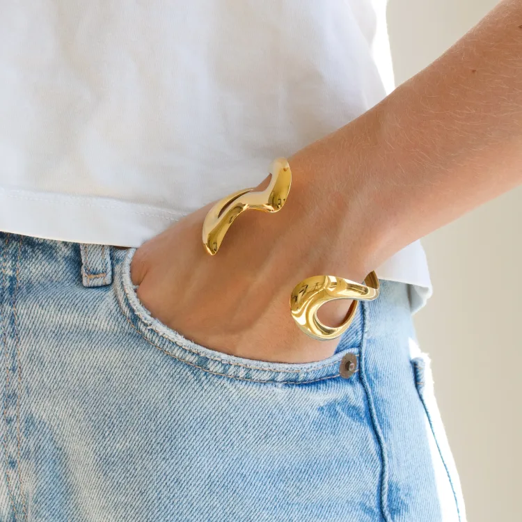 waterproof armband in verguld staal - OCEANA